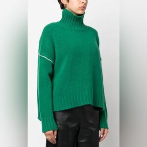Woolrich Turtleneck Sweater in Pure Virgin Wool Emerald Green NWOT Size XLCopy